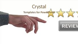  Presentation with five star - Slides having button and five star rating background and a cream colored foreground