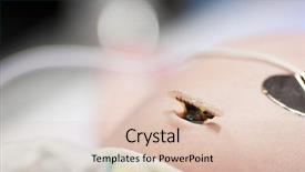  Presentation with heart monitor - Slide set enhanced with button close up with heart background and a lemonade colored foreground