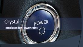  Presentation with power button - PPT theme enhanced with button of a hybrid vehicle background and a  colored foreground