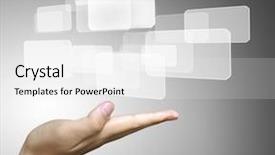  Presentation with touch screen technology - Cool new presentation theme with button on a touch screen backdrop and a white colored foreground