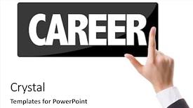  Presentation with career dewelopment - Amazing presentation design having button with the text career backdrop and a white colored foreground