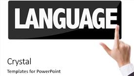  Presentation with chinese language - Presentation theme consisting of button with the text language background and a white colored foreground