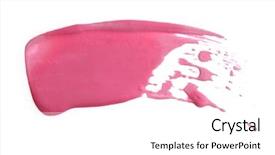  Presentation with brush stroke - PPT theme consisting of buttons design element shadow - abstract acrylic color brush stroke background and a  colored foreground