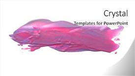 Presentation with brush stroke - Slide deck featuring buttons design element shadow - abstract pink acrylic color brush background and a white colored foreground