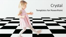  Presentation with floor - Audience pleasing PPT theme consisting of buttons grey shadow - child walks on the floor backdrop and a  colored foreground