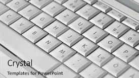  Presentation with keyboard - Slides with buttons grey shadow numbers - closeup of a modern laptop background and a  colored foreground