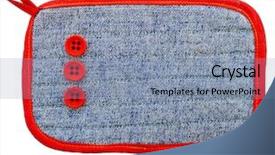  Presentation with jeans - PPT theme with buttons isolated on a white background and a seafoam green colored foreground