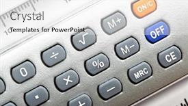  Presentation with calculator - Presentation theme enhanced with buttons of calculator background and a white colored foreground