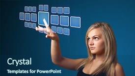  Presentation with modern tech - Cool new presentation with buttons on a virtual background backdrop and a  colored foreground