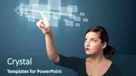  Presentation with high tech - Slides with buttons on a virtual background background and a  colored foreground