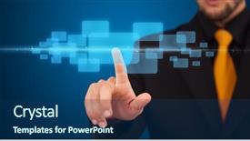  Presentation with high tech - PPT layouts enhanced with buttons on a virtual background background and a ocean colored foreground