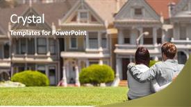  Presentation with san francisco - Audience pleasing theme consisting of buy a home homeowner backdrop and a coral colored foreground