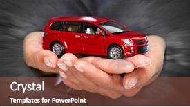  Presentation with loan car - Slide deck featuring buy a new car background and a red colored foreground