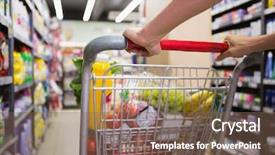  Presentation with supermarket trolley - Audience pleasing presentation design consisting of  backdrop and a  colored foreground