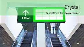  Presentation with finite element - PPT layouts featuring buy sale - escalator in supermarket element background and a  colored foreground