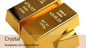  Presentation with gold bars - Amazing theme having buy sell - gold bars isolated on white backdrop and a gold colored foreground