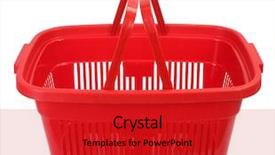  Presentation with shopping competition - PPT theme with buy shoping - red shopping basket background and a crimson colored foreground