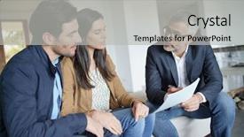  Presentation with real estate growth - Beautiful presentation featuring buyer - couple with real-estate agent looking backdrop and a light gray colored foreground