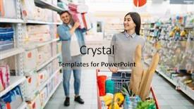  Presentation with supermarket - Theme with buying a lot of diaper background and a soft green colored foreground