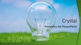  Presentation with eco friendly car concept - Beautiful slides featuring buying electricity - eco concept - light bulb backdrop and a light blue colored foreground