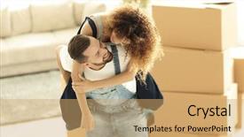  Presentation with married couple - PPT layouts featuring relationship chart - happy married couple in his background and a coral colored foreground