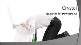  Presentation with toilet - Beautiful slides featuring buzz - drunk man throw up backdrop and a white colored foreground