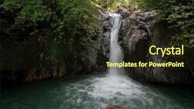  Presentation with waterfall - Theme enhanced with buzz - view of beautiful kroya waterfall background and a wine colored foreground