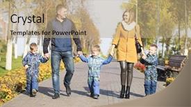 Presentation with walking young wild jaguar - Audience pleasing PPT layouts consisting of buzz - young parents walking with triplets backdrop and a coral colored foreground