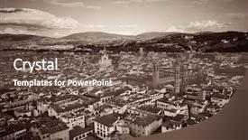  Presentation with skyline - Beautiful presentation featuring bw - city skyline in florence rooftop backdrop and a  colored foreground