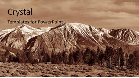  Presentation with mountain snow - PPT layouts enhanced with bw - grassland and snow mountain panorama background and a  colored foreground