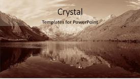  Presentation with snow mountain - Cool new slide deck with bw - snow mountain and lake bw backdrop and a soft green colored foreground