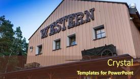  Presentation with local architecture - Beautiful theme featuring bydgoszcz-poland-july-31-2017 backdrop and a tawny brown colored foreground