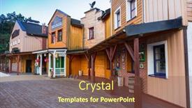  Presentation with local architecture - Beautiful PPT layouts featuring bydgoszcz-poland-july-31-2017 backdrop and a tawny brown colored foreground