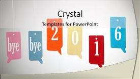  Presentation with goodbye - Beautiful presentation featuring bye - goodbye to the year 2016 backdrop and a white colored foreground