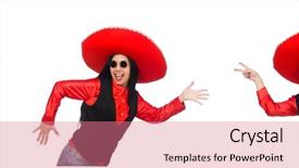  Presentation with mexican - Audience pleasing theme consisting of bye - mexican woman in funny concept backdrop and a coral colored foreground