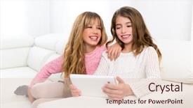  Presentation with children playing - Slide deck featuring byod - children friends kid girls playing background and a lemonade colored foreground