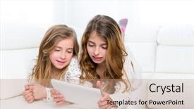  Presentation with children playing - Cool new PPT layouts with byod - children sister friends kid girls backdrop and a coral colored foreground