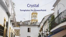  Presentation with 3d abstract architecture white - Colorful PPT theme enhanced with byron - destination architecture and streets backdrop and a  colored foreground