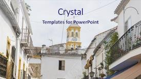  Presentation with 3d abstract architecture white - Amazing PPT theme having byron - destination architecture and streets backdrop and a  colored foreground