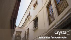  Presentation with mediterranean - Slide set consisting of byron - mediterranean white architecture tourist streets background and a  colored foreground