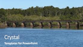  Presentation with railway - Amazing slides having byron - old railway bridge backdrop and a  colored foreground