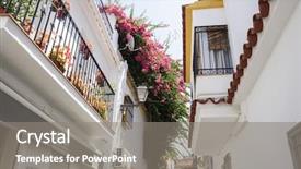  Presentation with neural streets - Beautiful slide deck featuring byron - summer streets of marbella backdrop and a  colored foreground