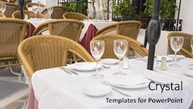  Presentation with meals - Cool new PPT layouts with byron - summer terrace with drinks backdrop and a  colored foreground