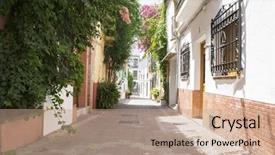  Presentation with vacation - Audience pleasing PPT theme consisting of byron - vacation streets of marbella backdrop and a coral colored foreground