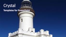  Presentation with lighthouse - Presentation design having byron bay lighthouse background and a  colored foreground