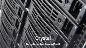  Presentation with data driven - Slide set with bytes - close-up of hard drives background and a dark gray colored foreground