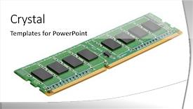  Presentation with memory ram - Slide set consisting of bytes - ddr ram memory module isolated background and a white colored foreground