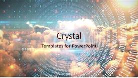  Presentation with shiny - Amazing PPT theme having bytes - spiral of shiny binary code backdrop and a lemonade colored foreground