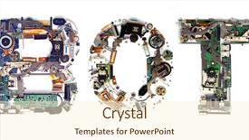  Presentation with electronic - Presentation theme having bytes - word bot made from old background and a cream colored foreground