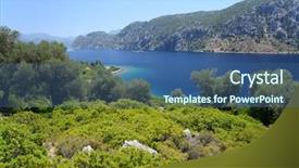  Presentation with view of al aqsa mosque - PPT theme with byzantine - view of camellia island background and a ocean colored foreground